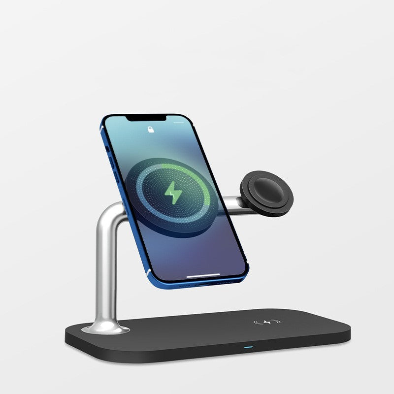 Chargeur Sans Fil 3-en-1 Magnétique – Charge Rapide pour Téléphone, Montre et Écouteurs
